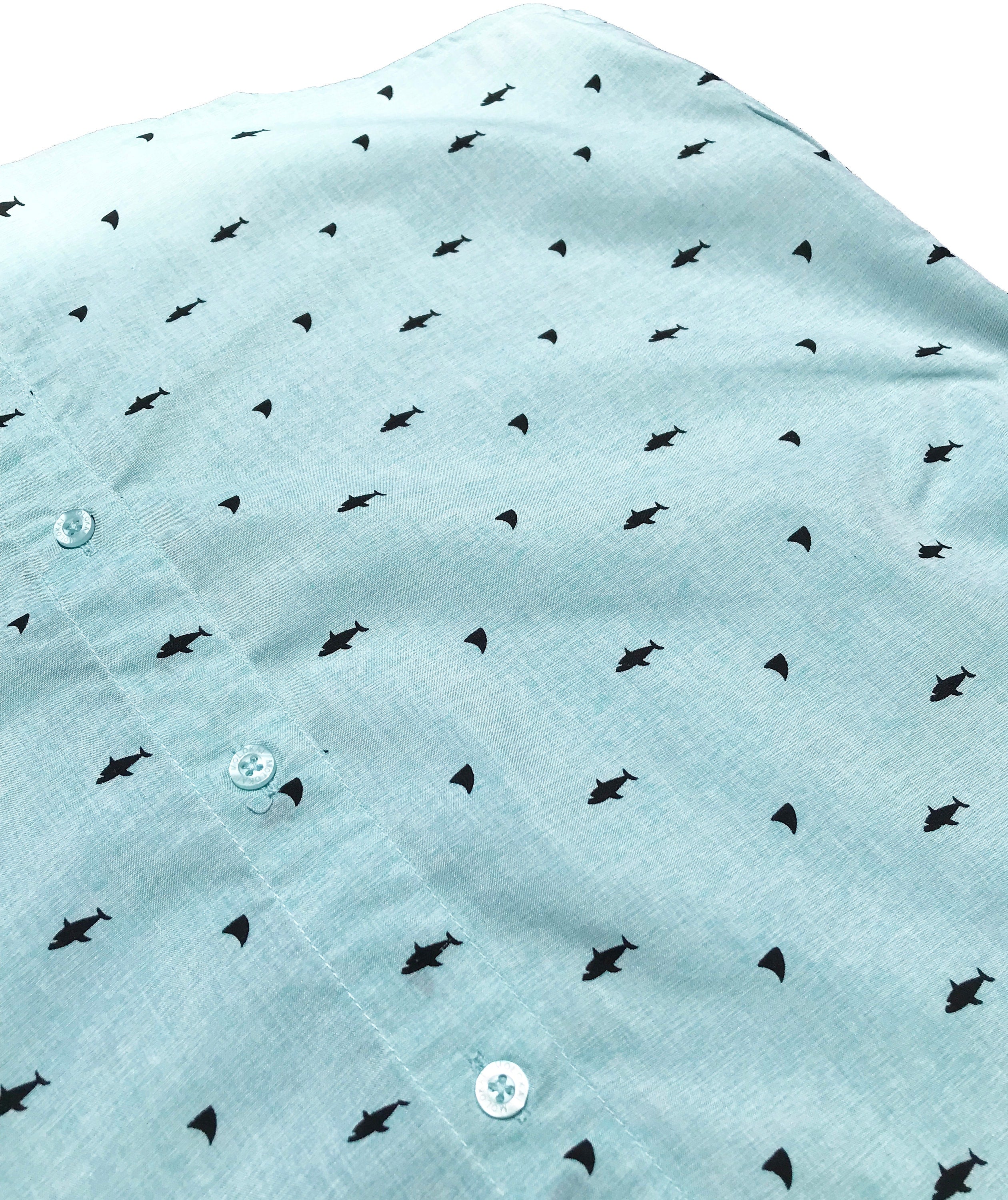 Sharks Mint Button Down Boys Shirts