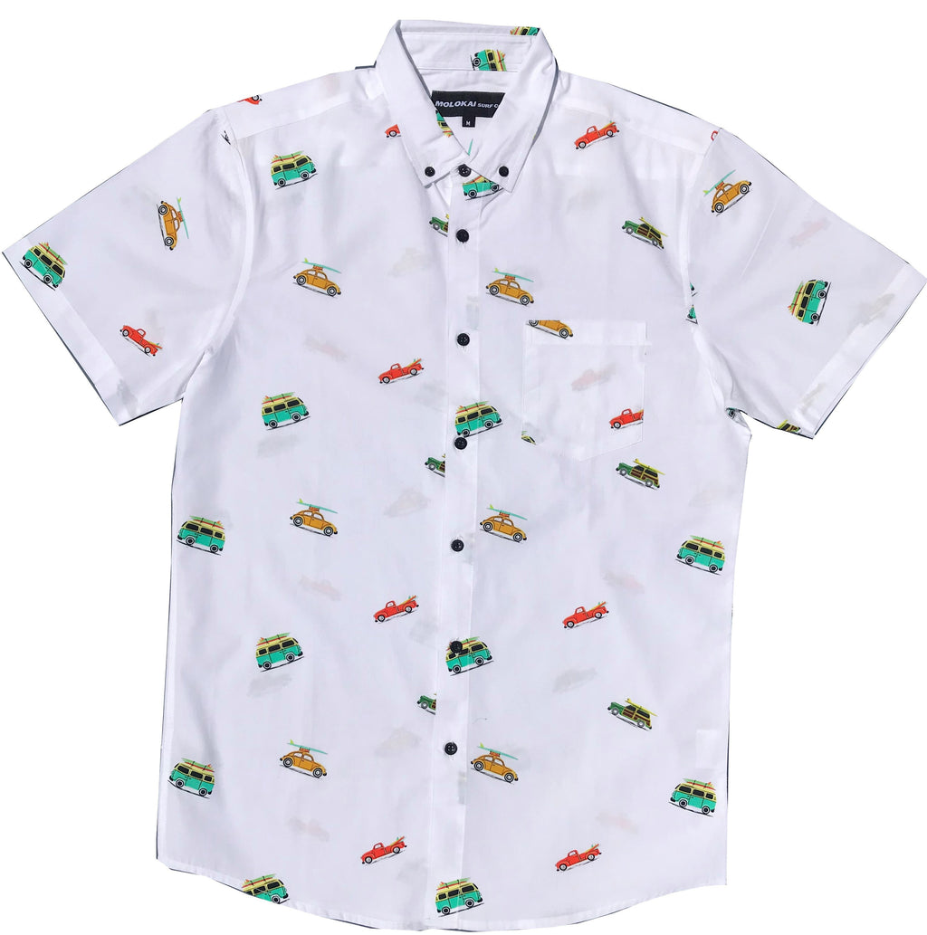 Beach Cars Button Down Shirt