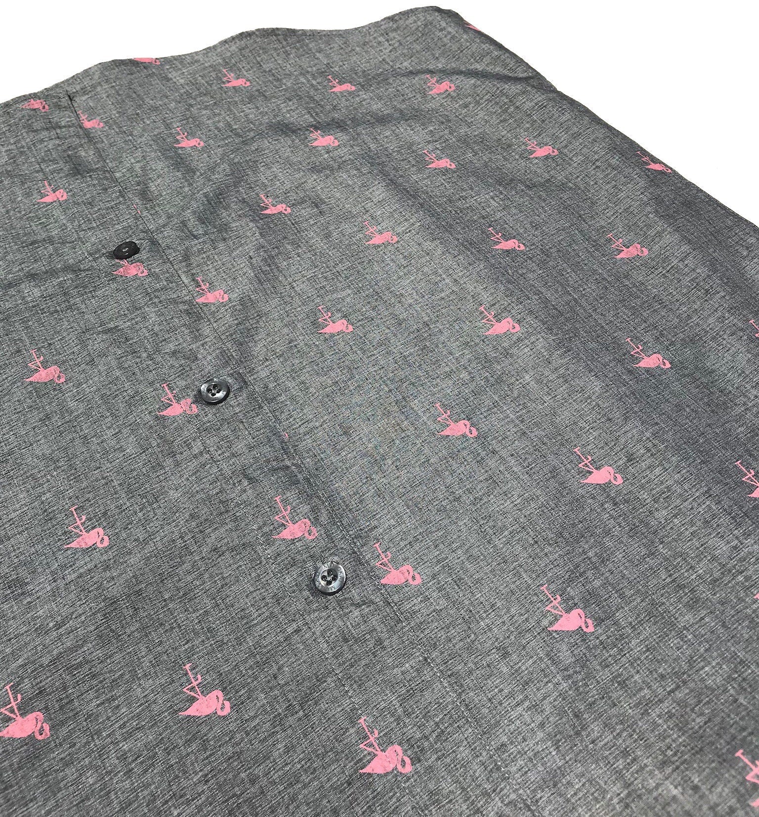 Flamingo Grey Button Down Shirt