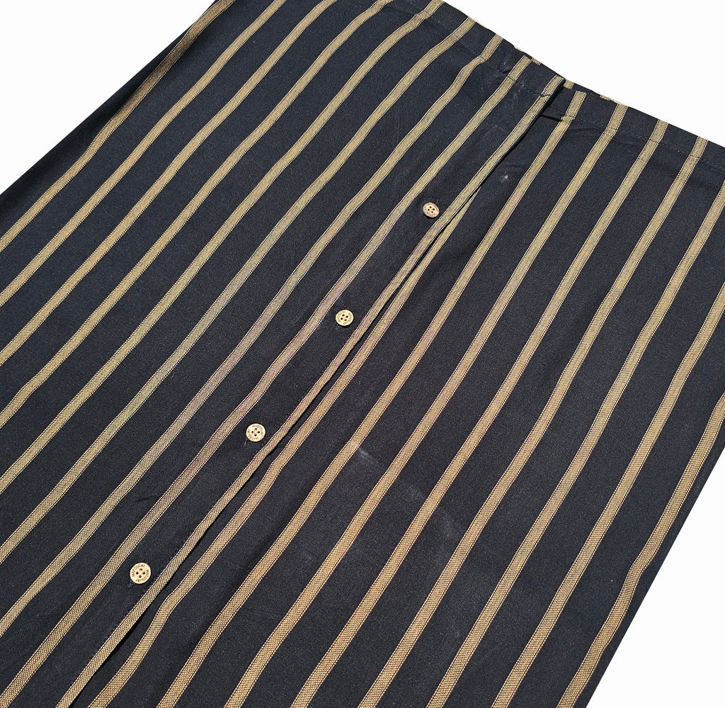 Black and Gold Striped Button Down Shirt