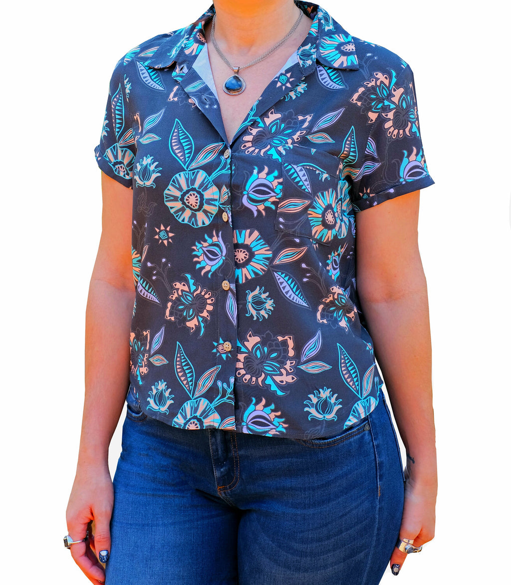 Women's Retro Floral Shirt