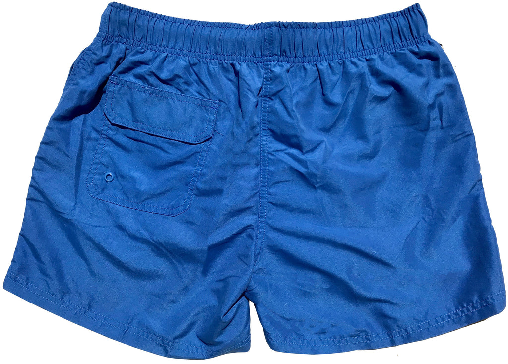 Solid Blue Swim Trunks