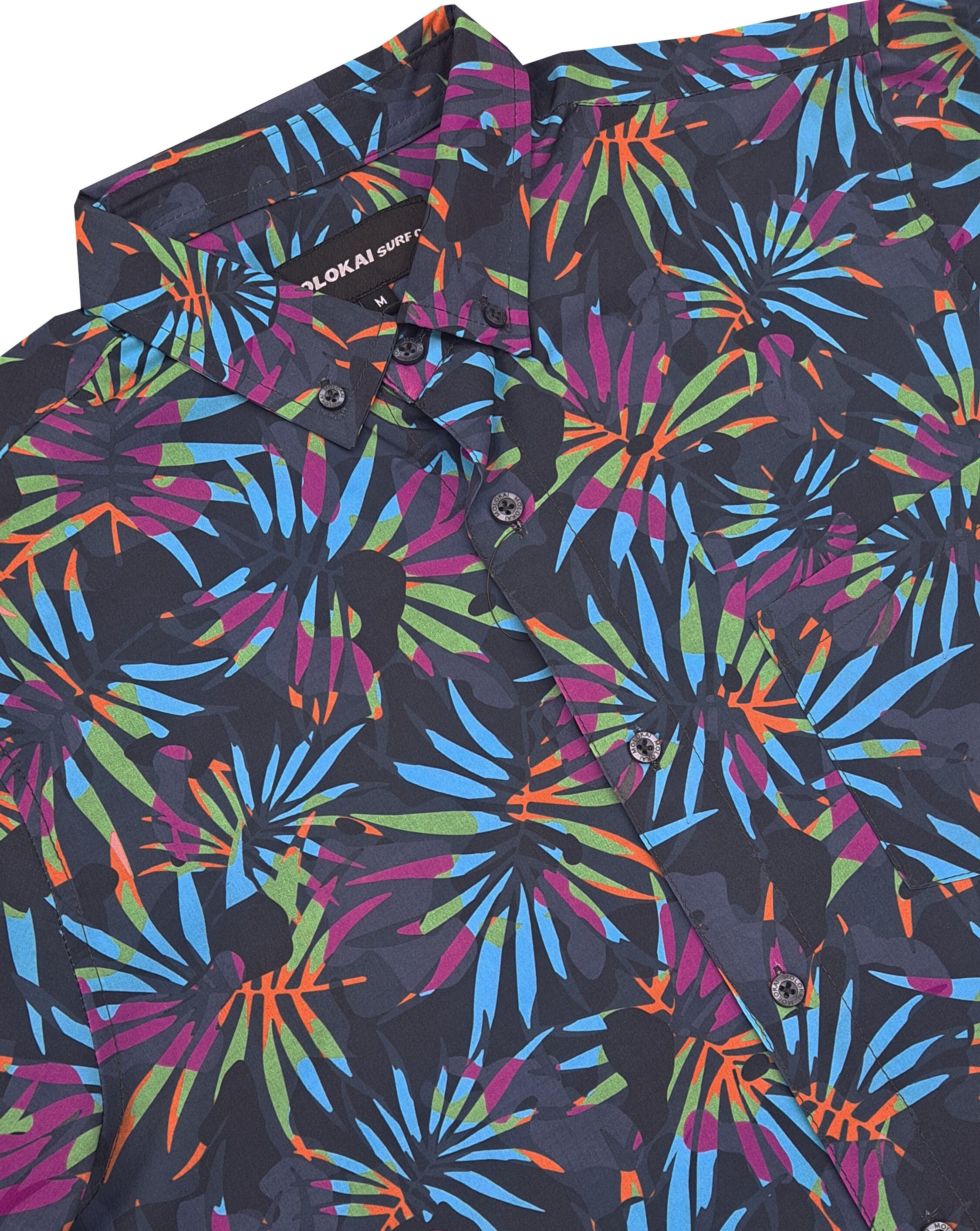 Retro Leaves Button Down Shirt