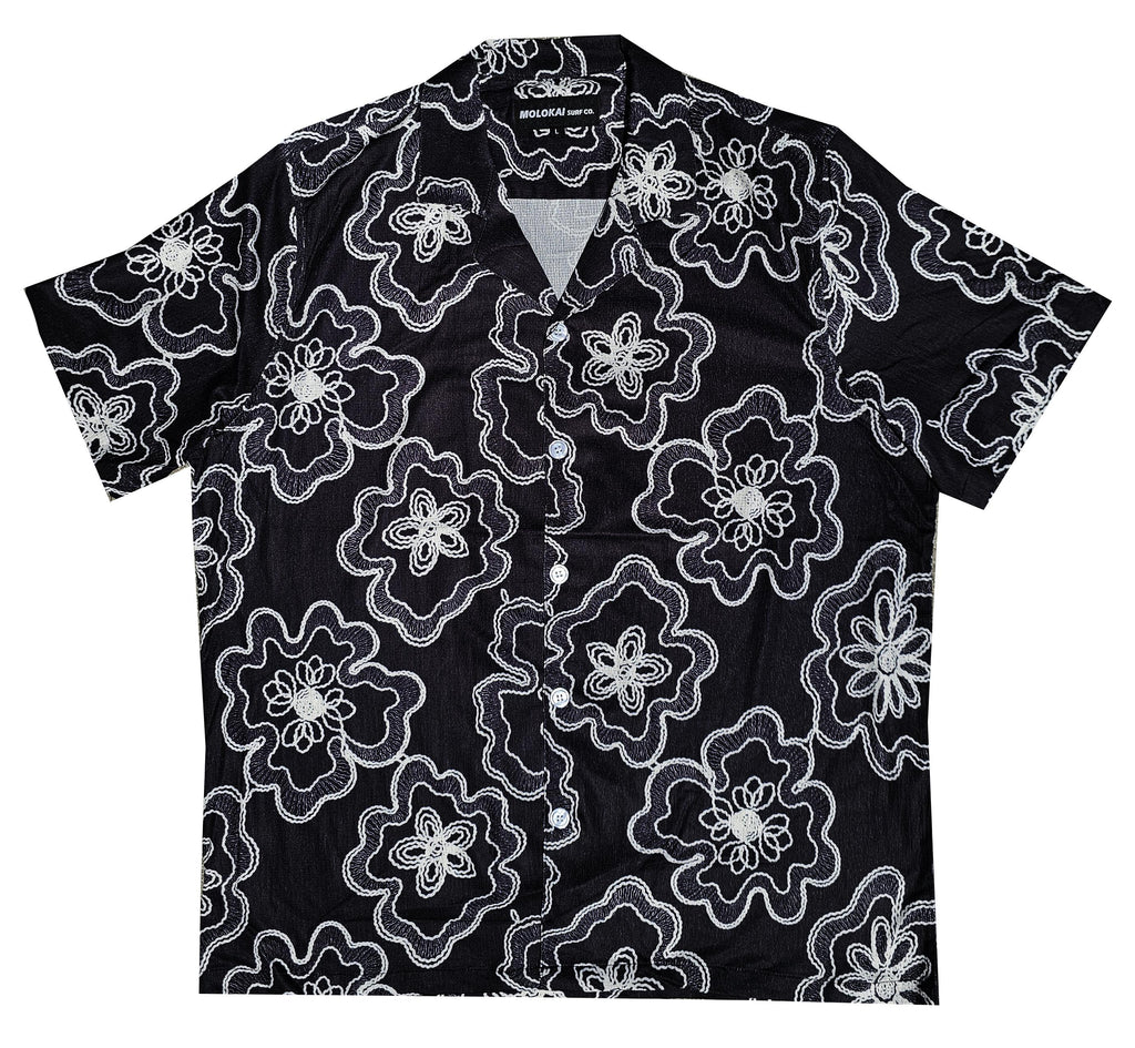 Black and White Floral Shirt