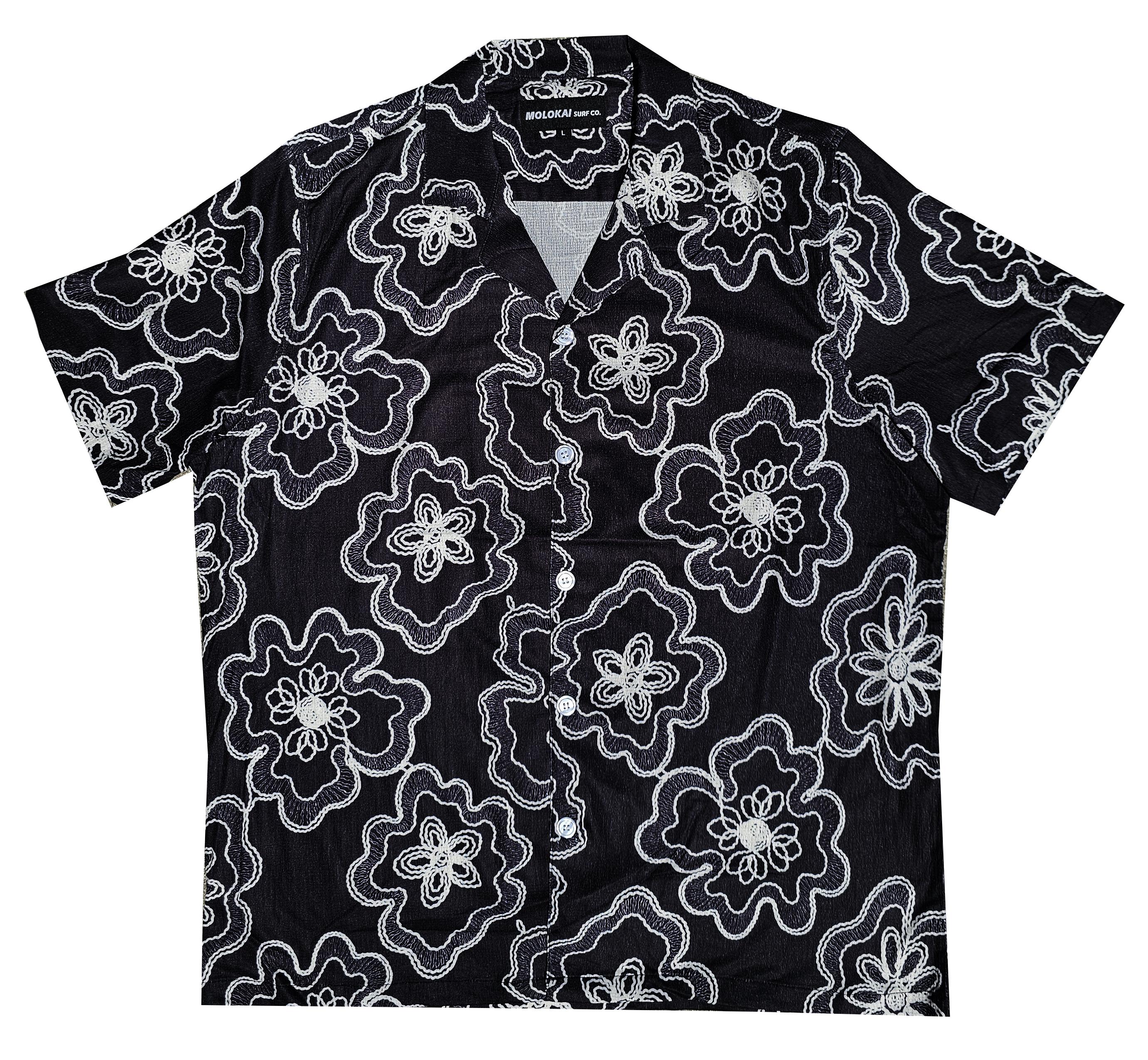 Black and White Floral Shirt