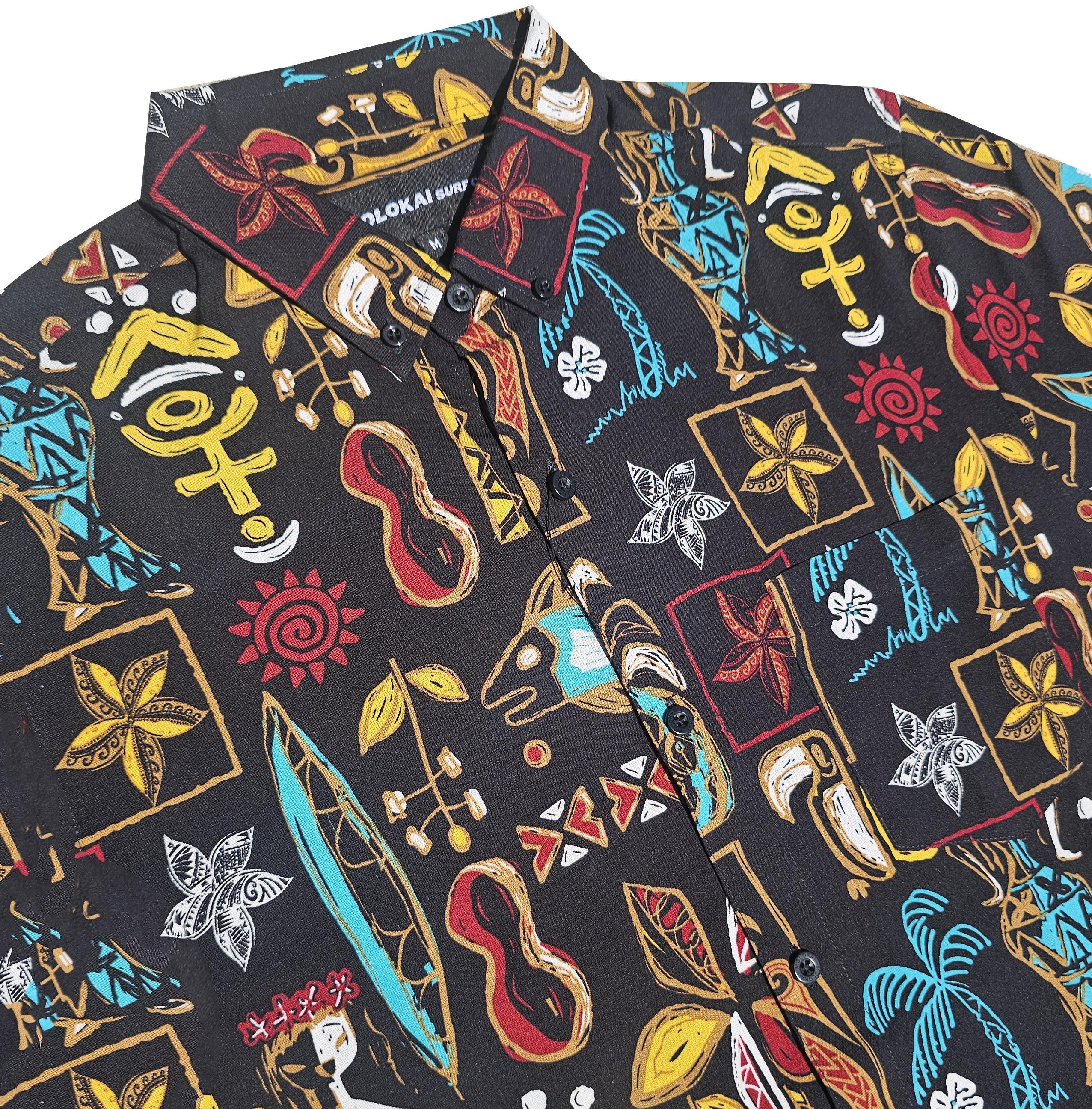 Retro Tiki Button Down Shirt