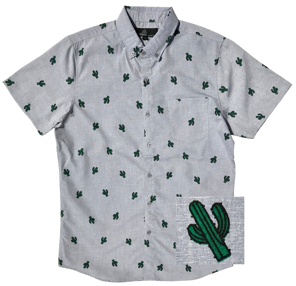 Cactus Button Down Mens Shirt