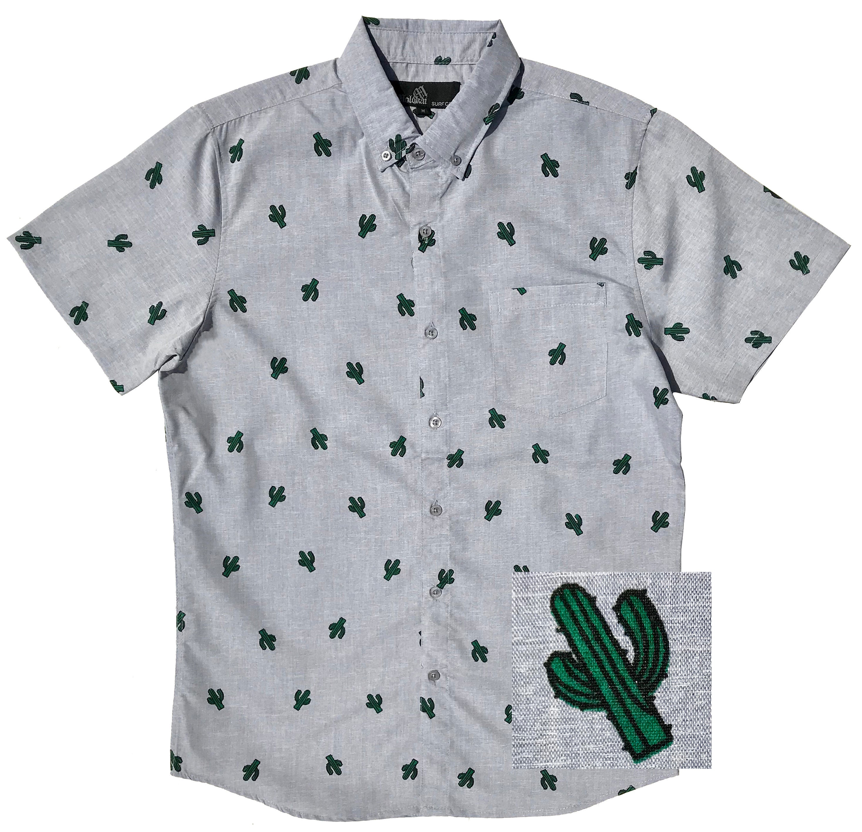 Cactus Button Down Mens Shirt