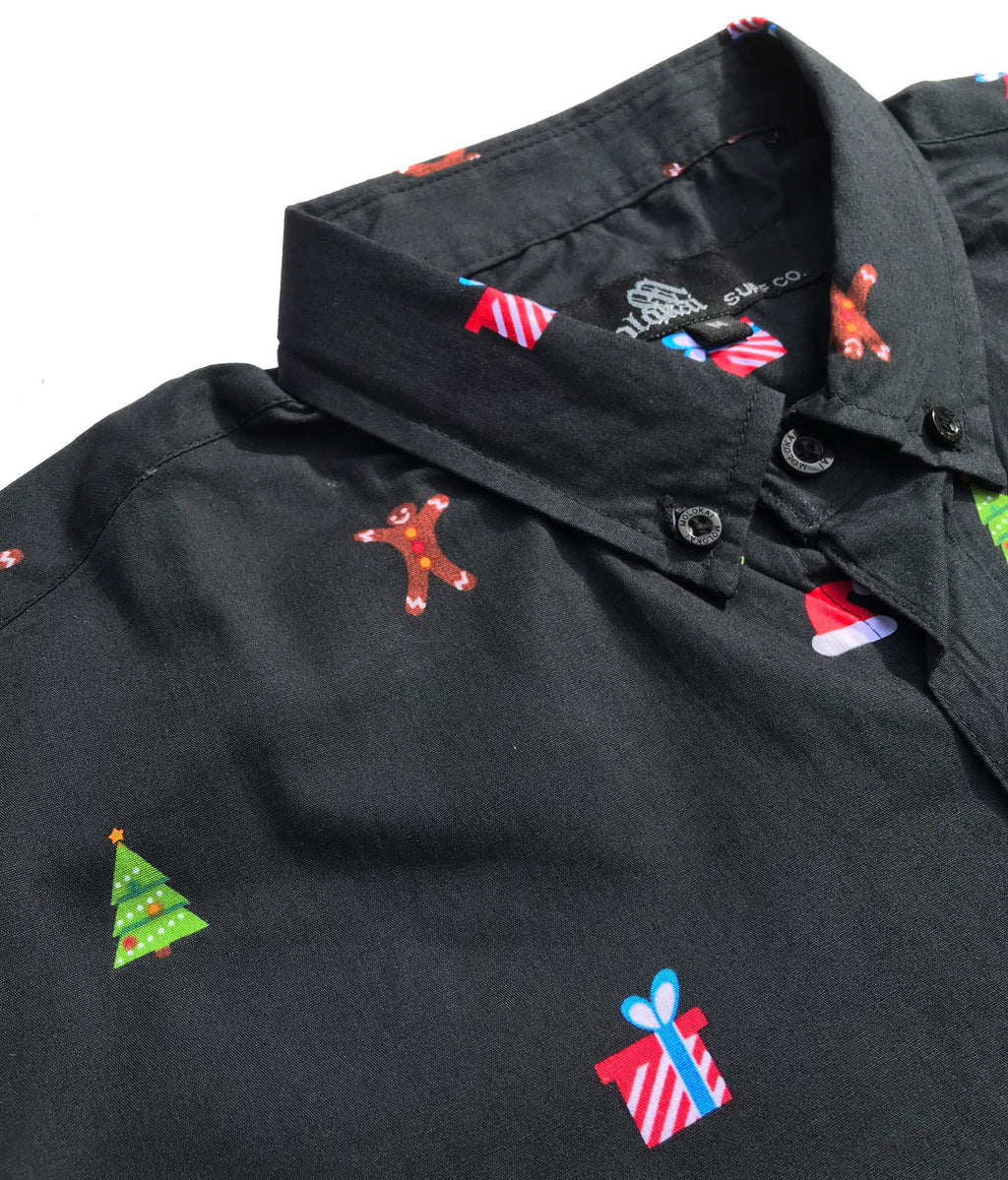 Boys Christmas Button Down Shirt