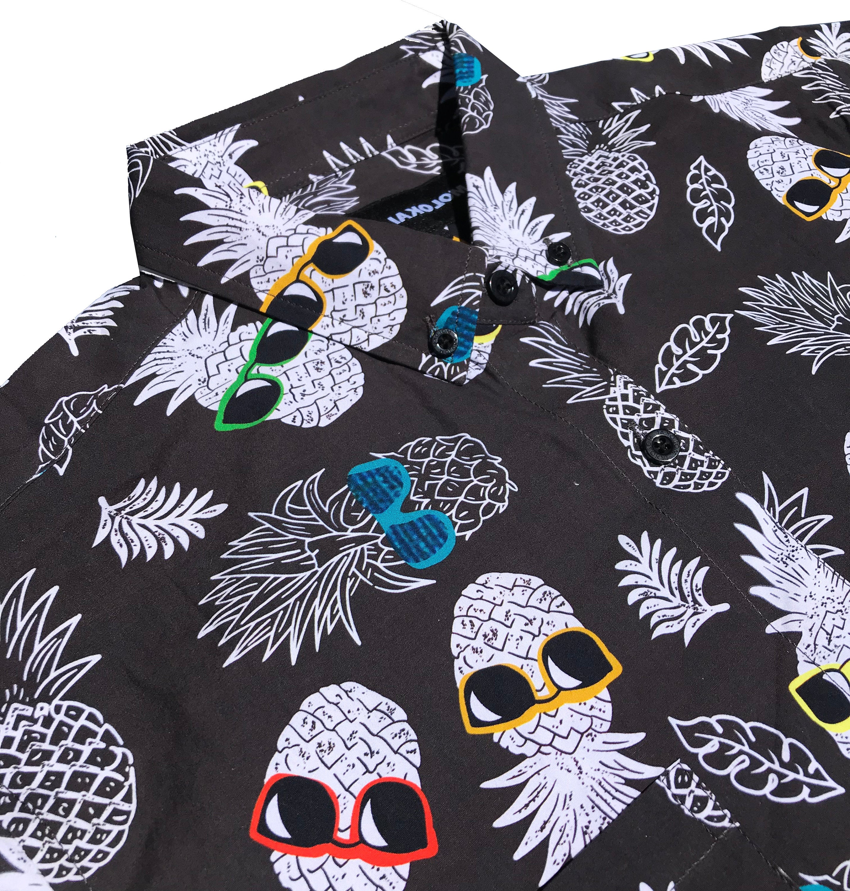 Boys Sunglasses Pineapple Button Down Boys Shirt