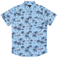 Light Blue Palm Tree's Button Down Shirts