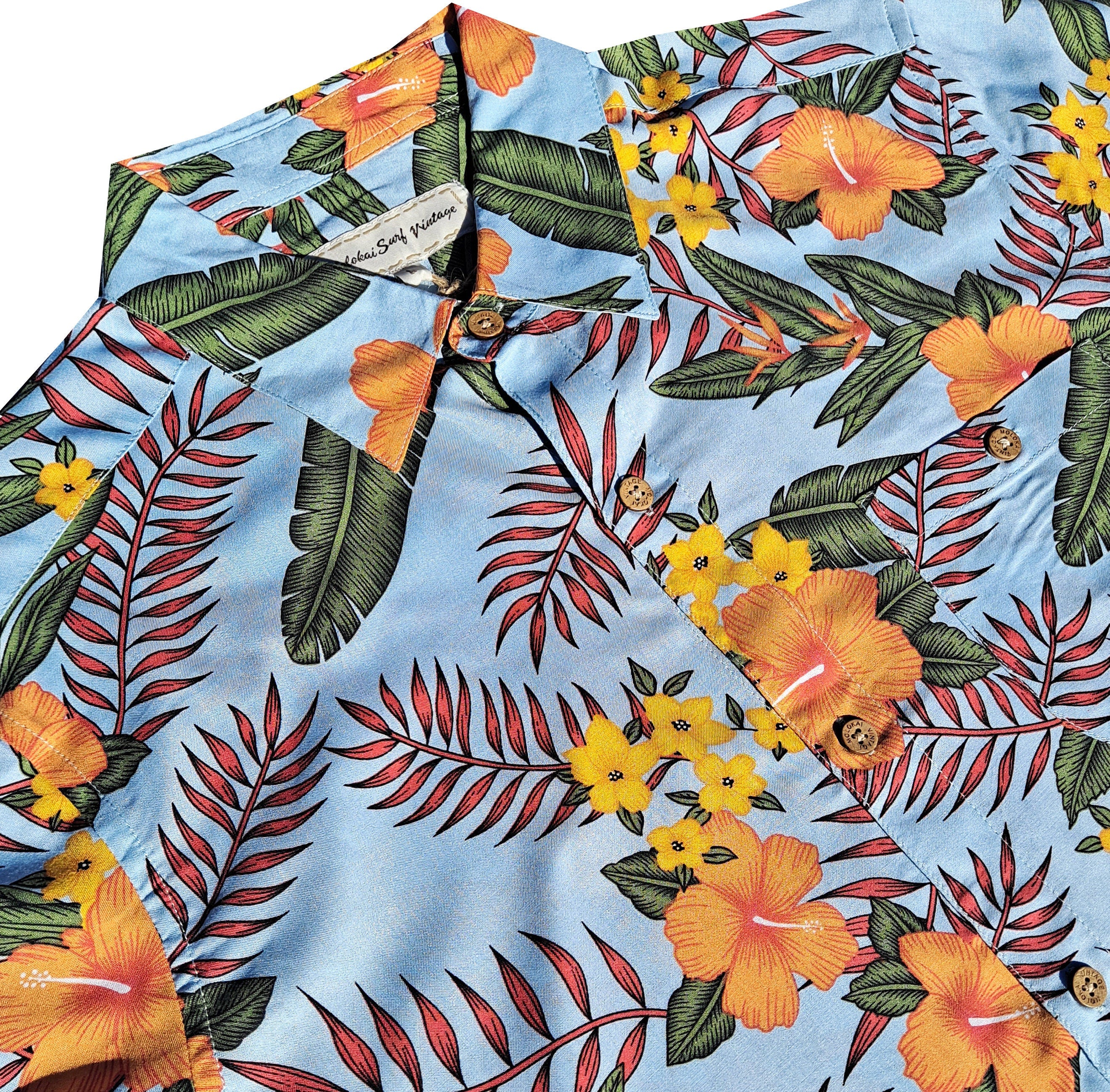 Vintage Light Blue Hibiscus