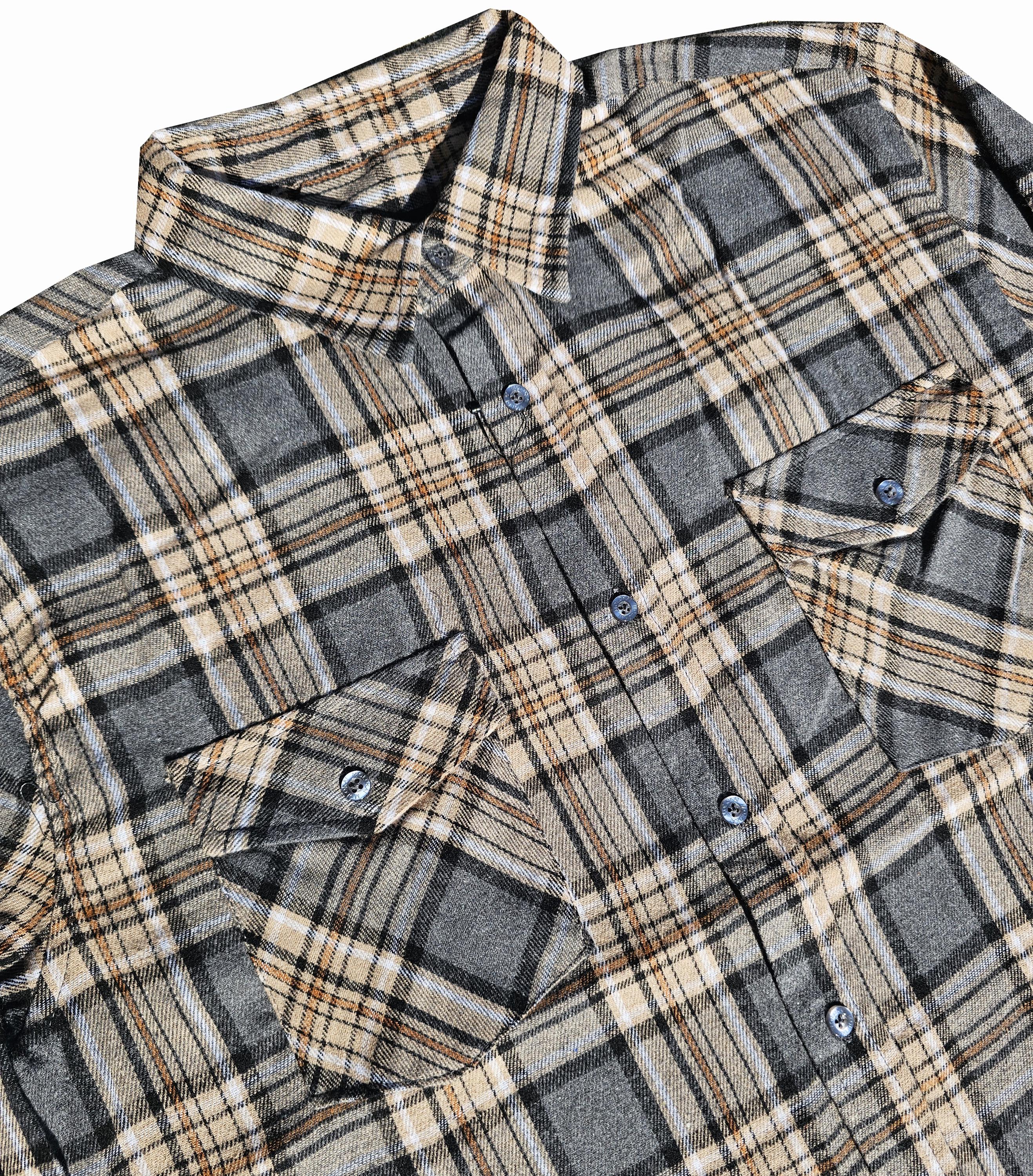Grey and Brown Flannel