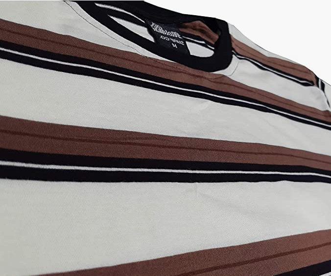 Brown and White Striped Shirt