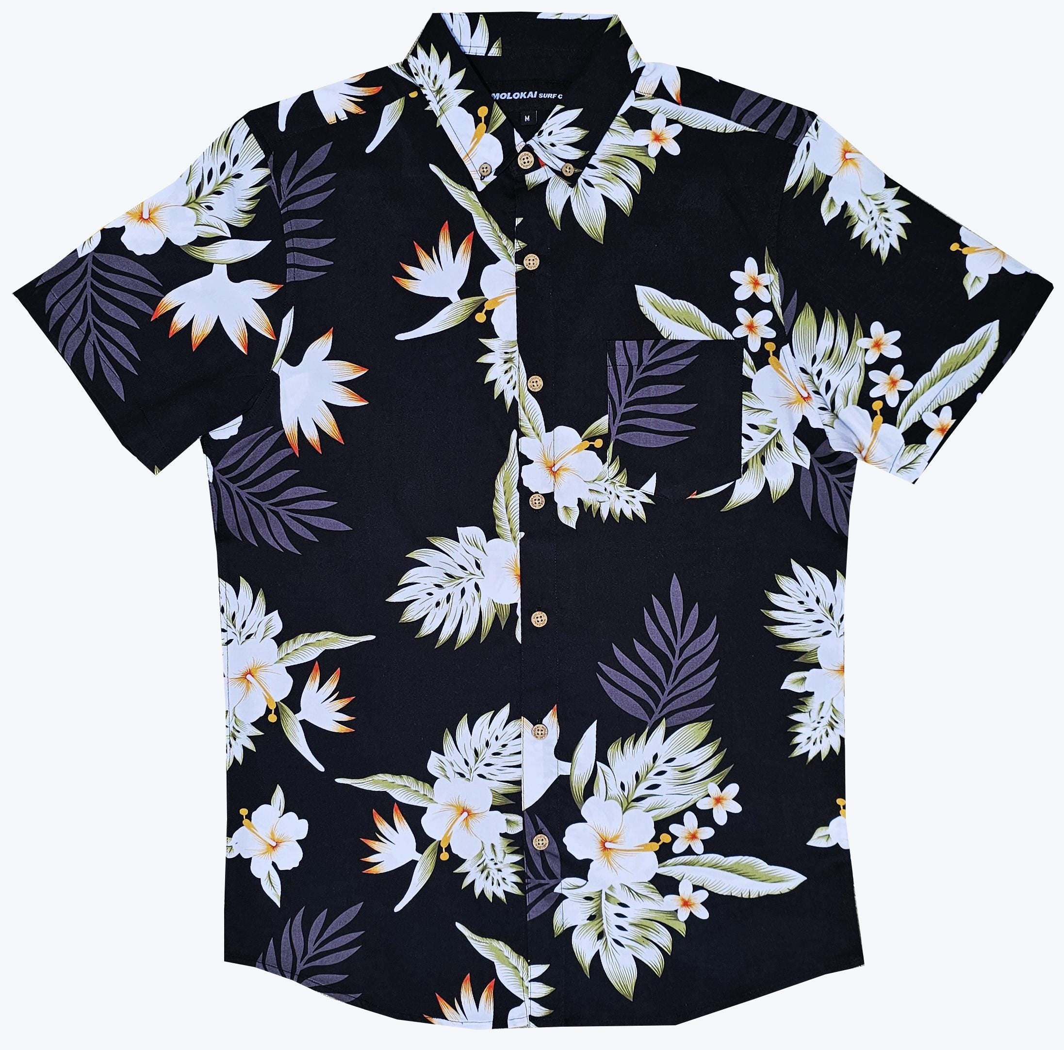 Black Birds of Paradise Button Down Shirt