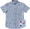 Gray Wine Button Down Shirt