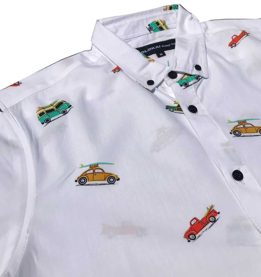 Beach Cars Button Down Shirt