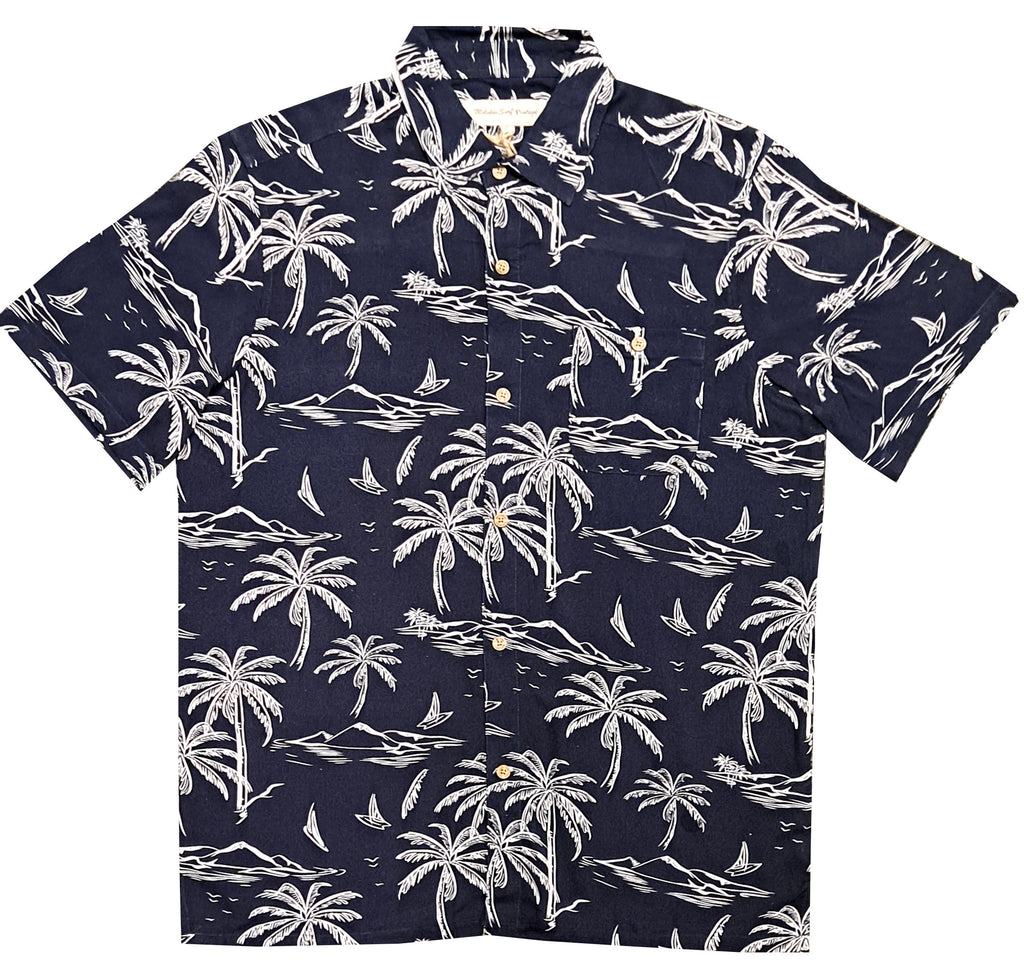 Vintage Navy and White Island Life