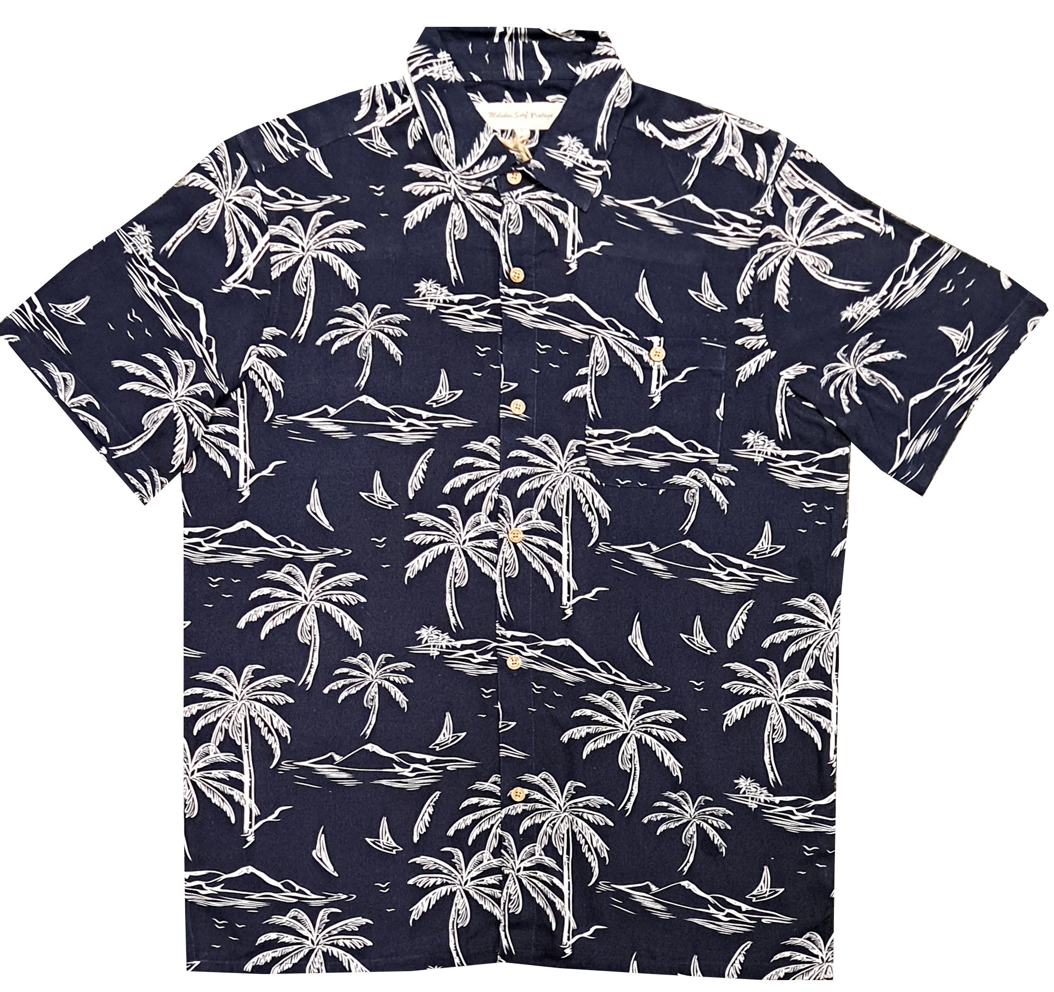 Vintage Navy and White Island Life