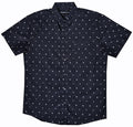 Black Geo Pattern Button Down Shirt