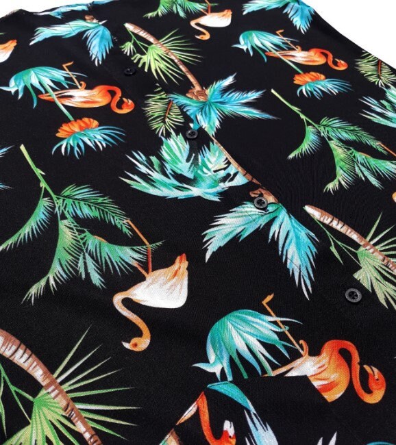 Tropic Flamingo Button Down Shirt