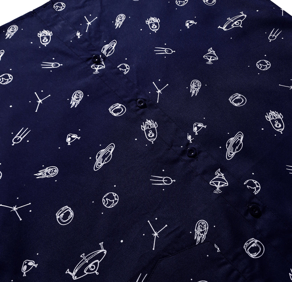 Space Navy Cosmos Button Down Shirt