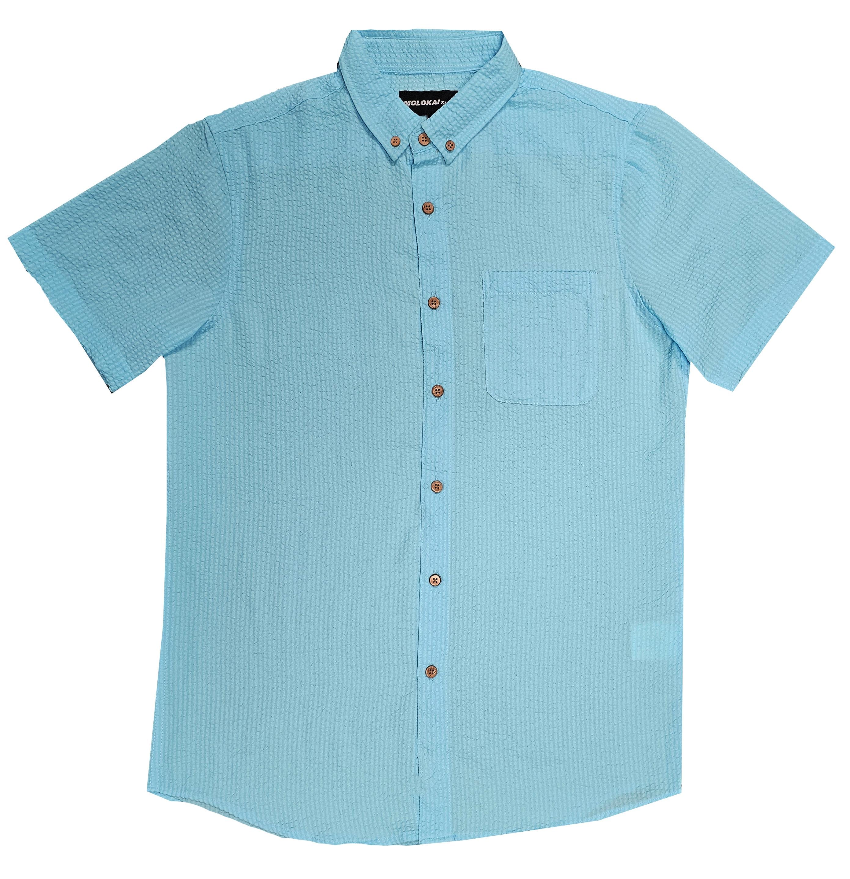 Solid Mint Seersucker Button Down Shirt