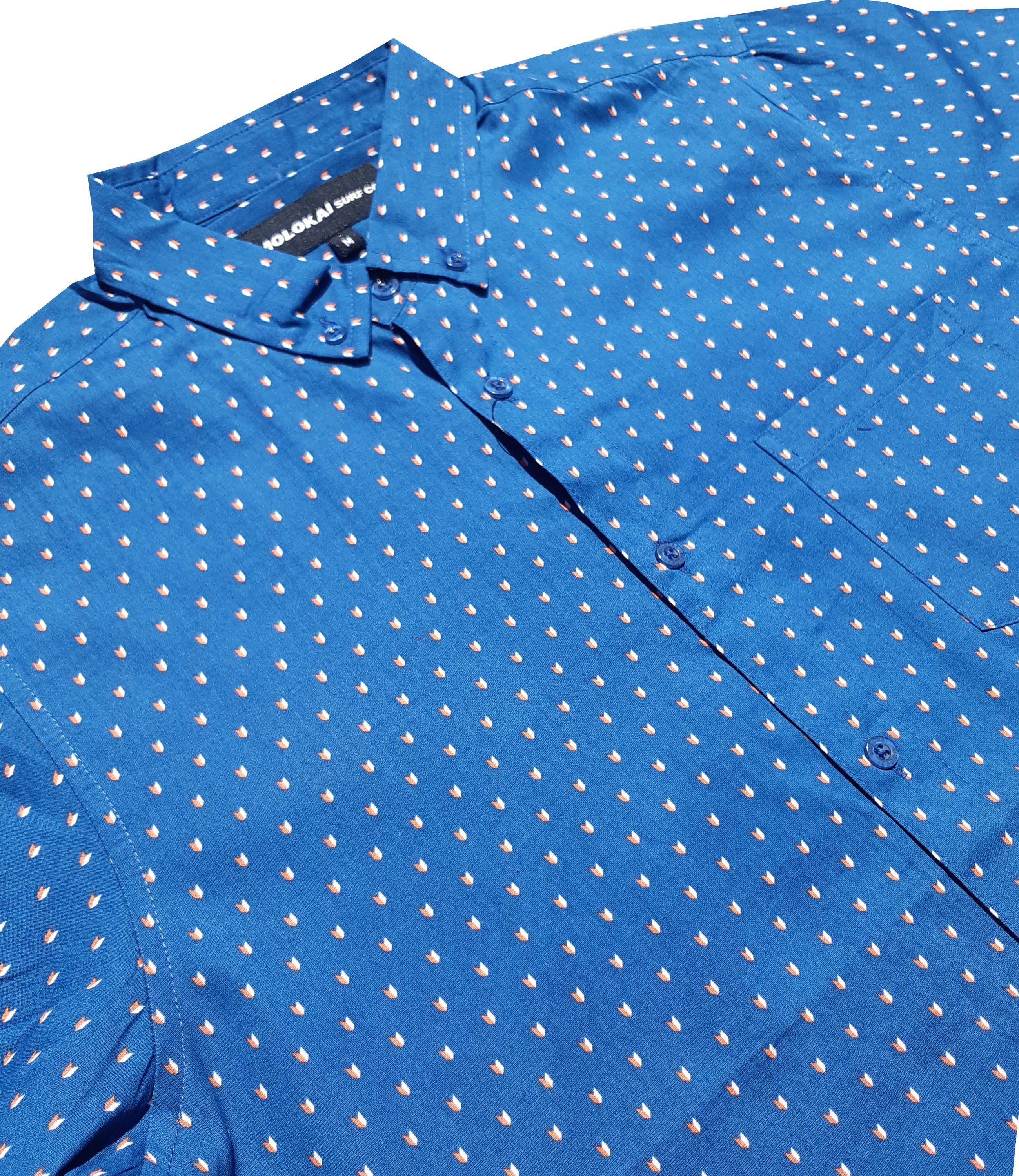 Blue Chevron Button Down Shirt