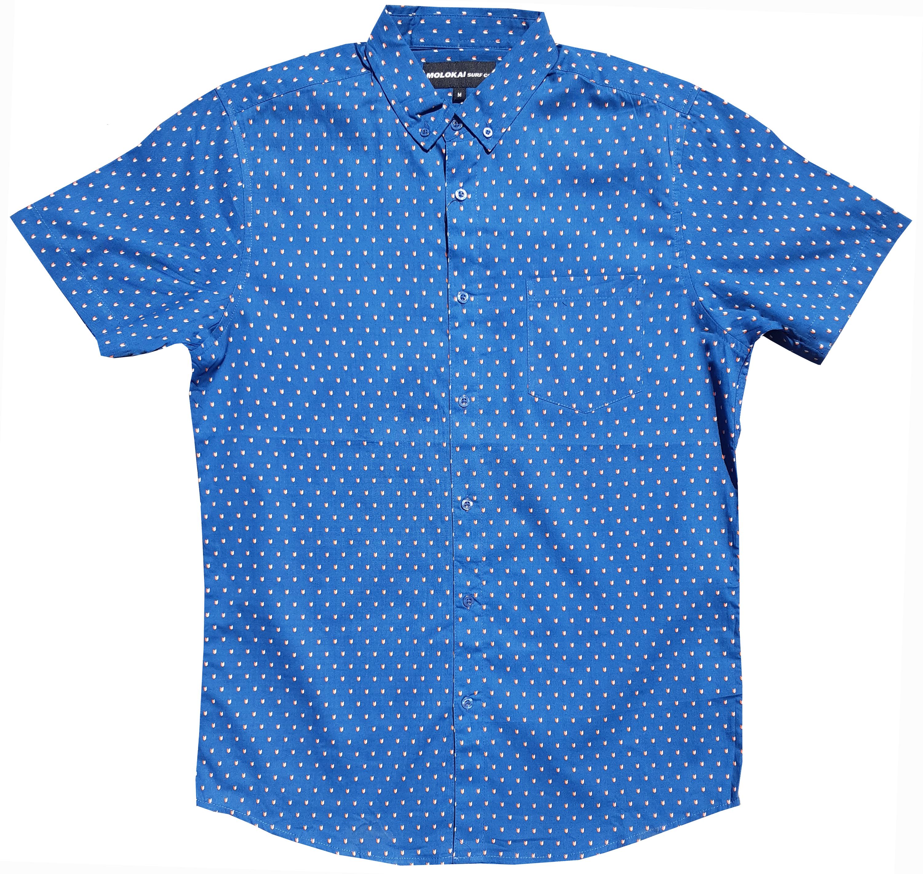 Blue Chevron Button Down Shirt