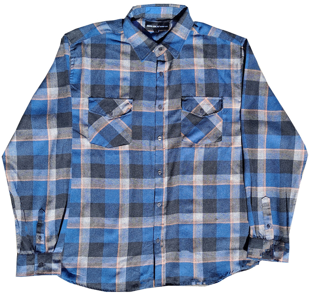 Orange Stripped Plaid Flannel