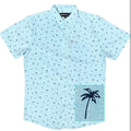 Mint Palm Tree Button Down Shirt