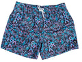 Black Neon Retro Swim Trunks