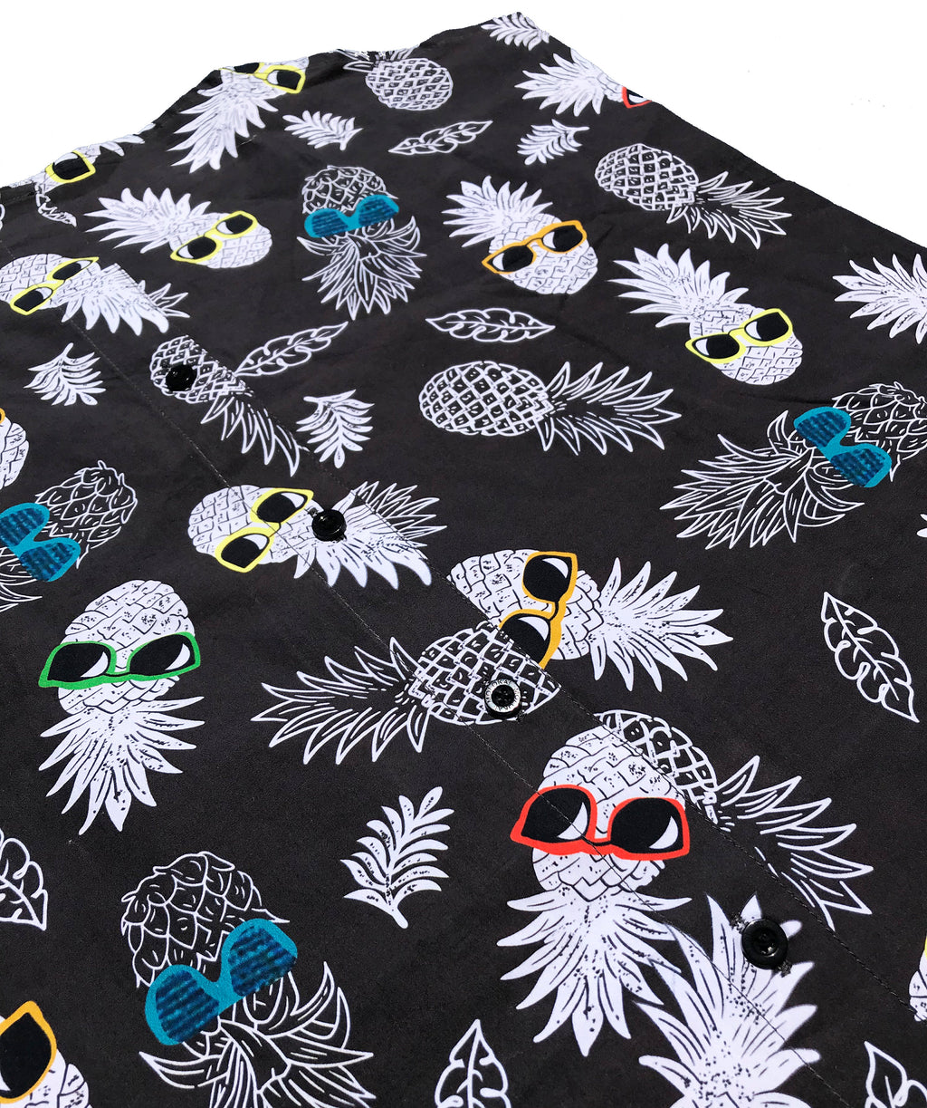 Sunglasses Pineapple Button Down Shirt