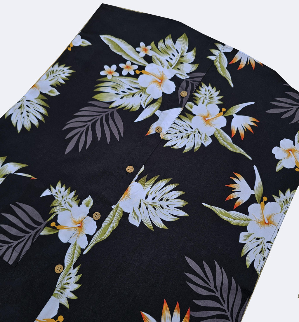 Black Birds of Paradise Button Down Shirt
