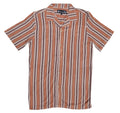 Rust Orange Striped Button Down Shirt