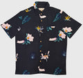 Vintage Charcoal Floral Bird of Paradise