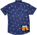 Beers Navy Button Down Shirt