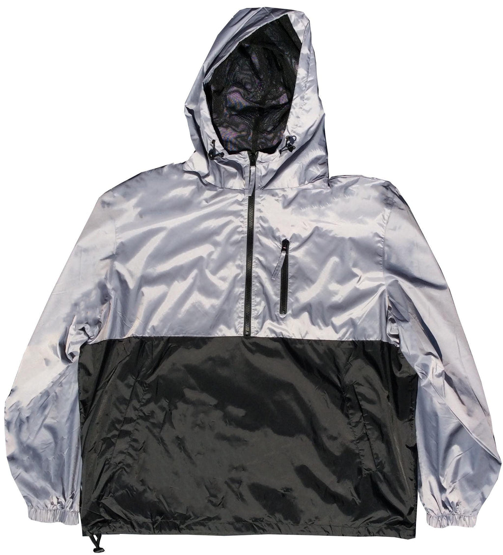 Silver and Black Windbreaker