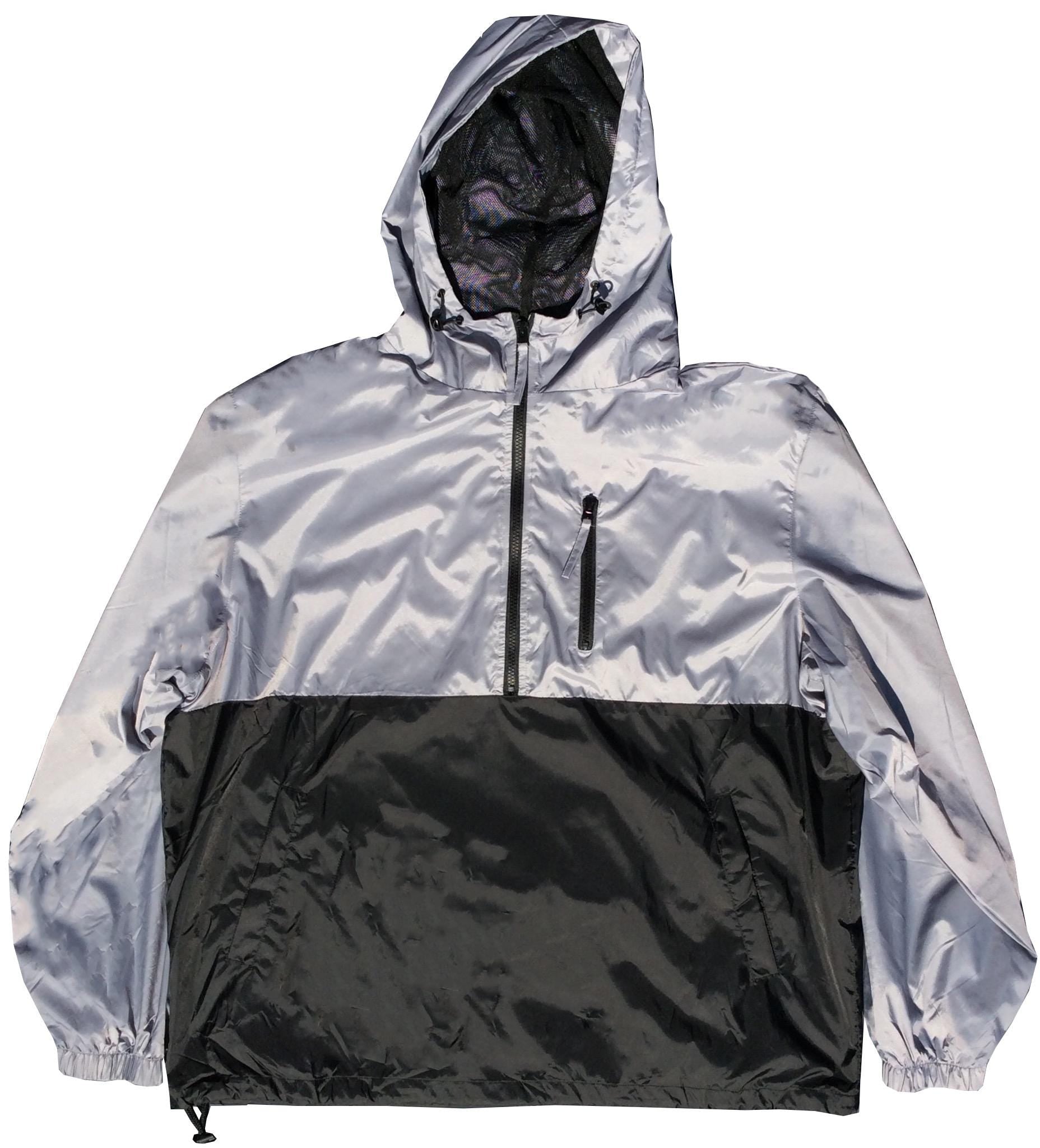 Silver and Black Windbreaker