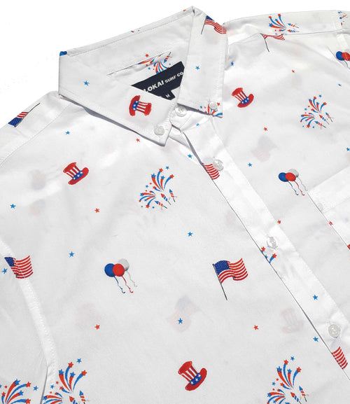 America July 4th Patriot Button Down Shirt