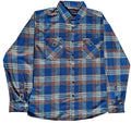 Mint Brown and Navy Plaid Flannel