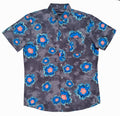 Charcoal Trippy Flowers Button Down Shirt