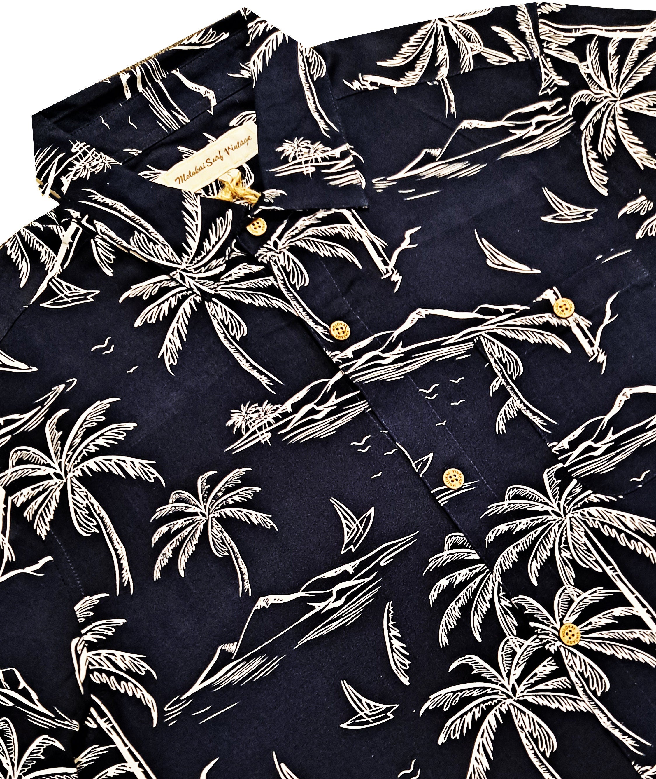 Vintage Navy and White Island Life