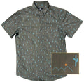 Charcoal Cactus Scene Mens Shirt