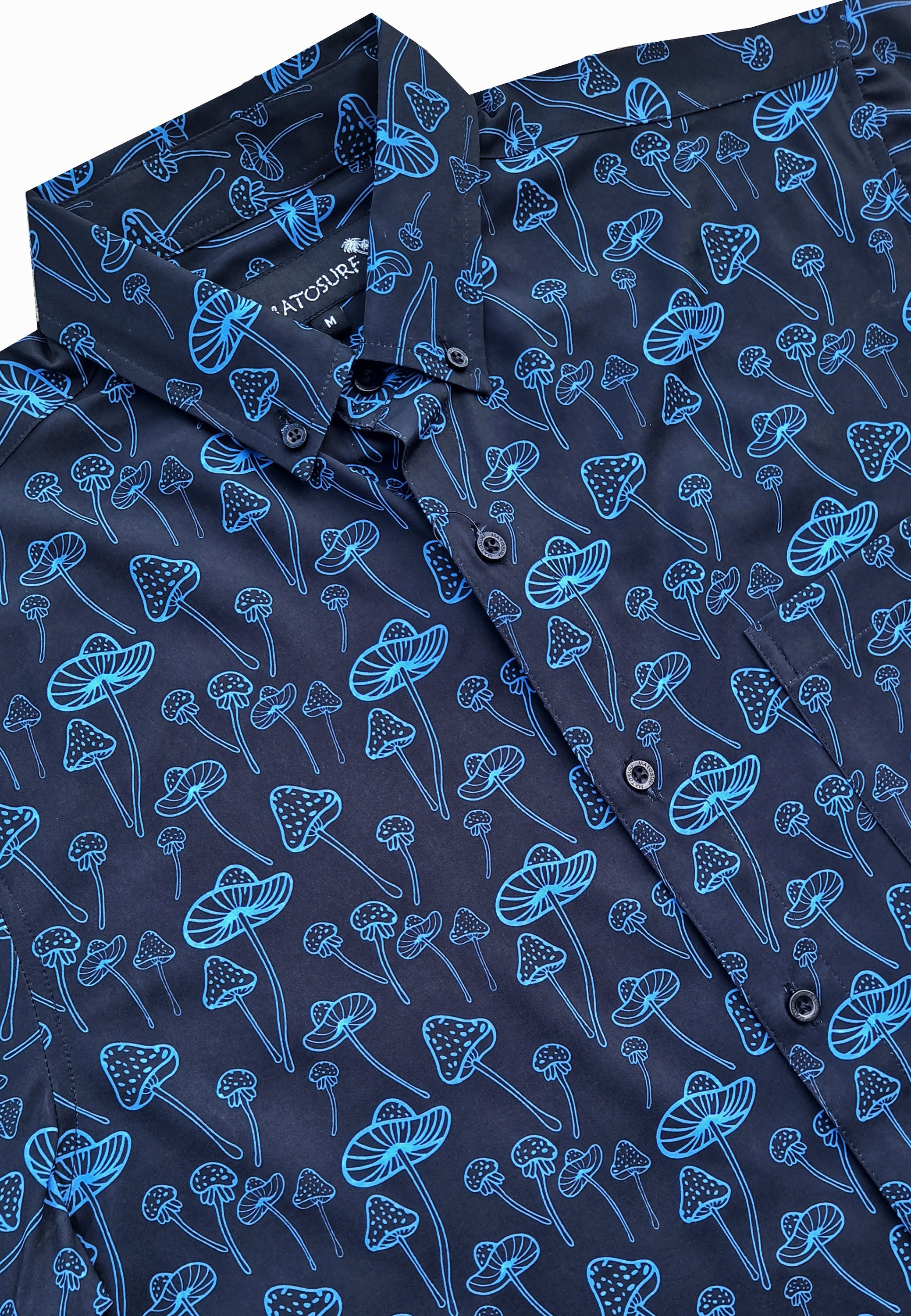 Neon Mushroom Button Down Shirt