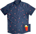 Navy Beer Pong Button Down Shirt