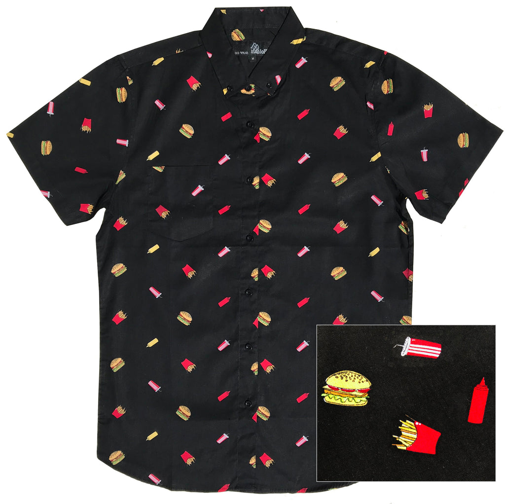 Hamburger Button Down Boys Shirt