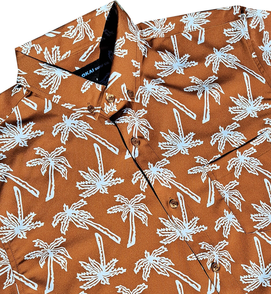 Rust Orange and White Palm Trees