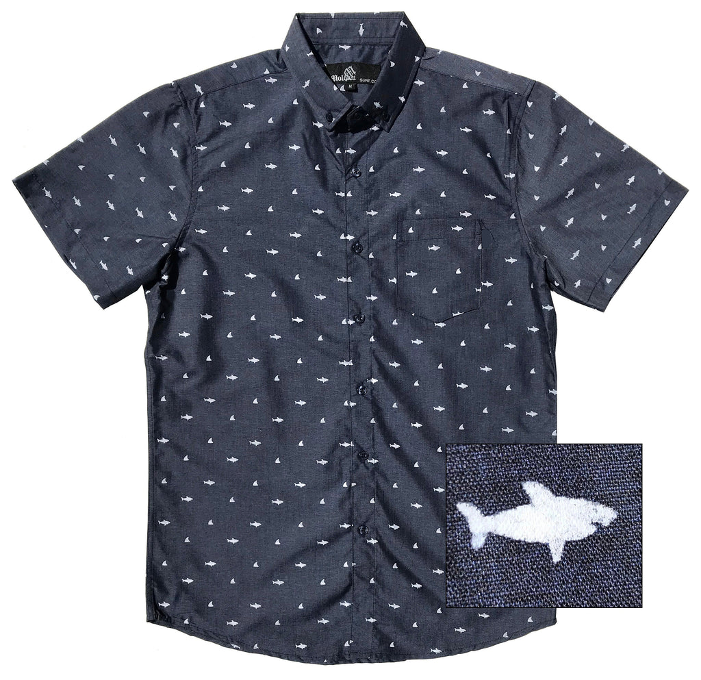 Sharks Navy Button Down Shirt