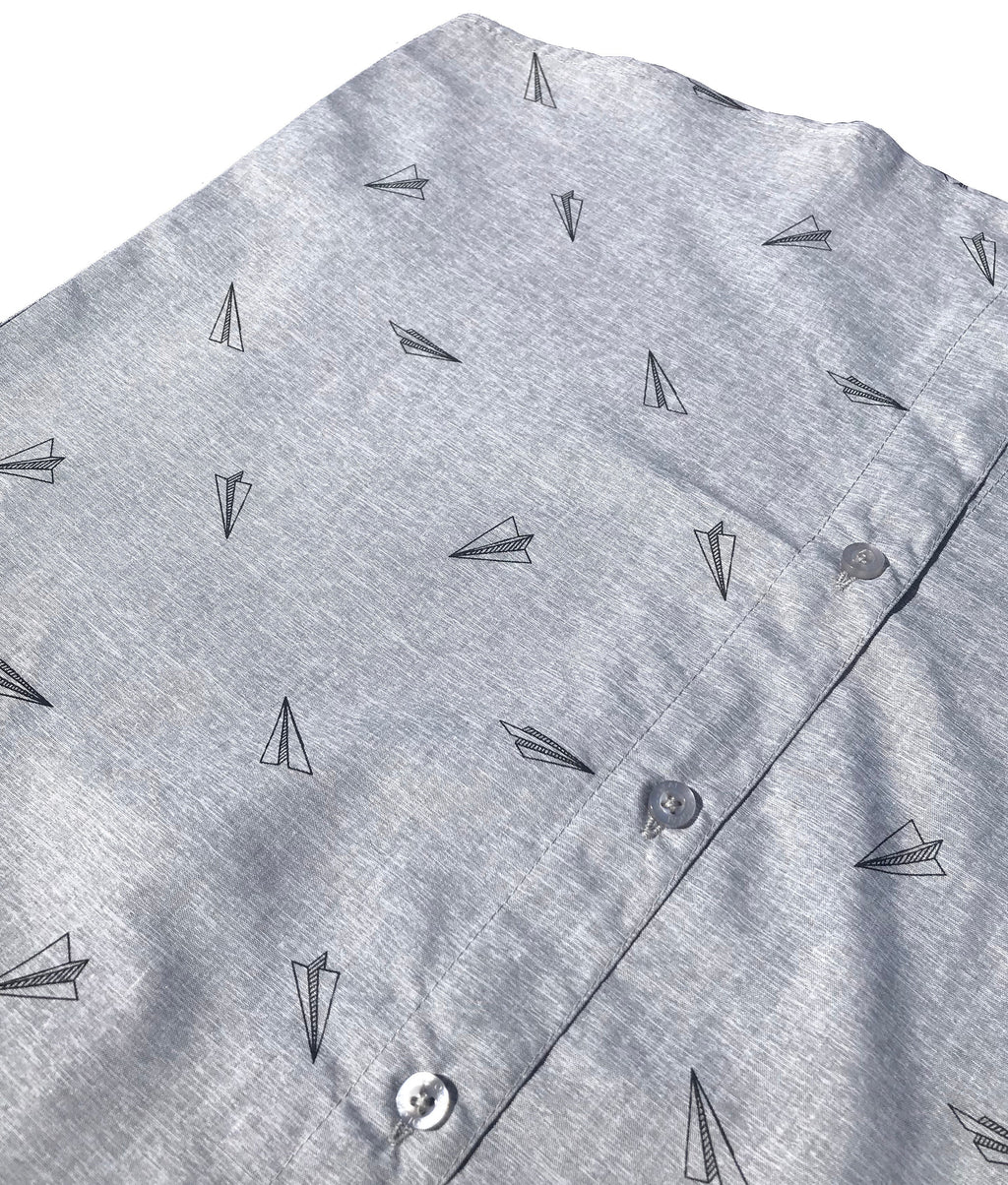 Boys Paper Airplanes Button Down Shirt